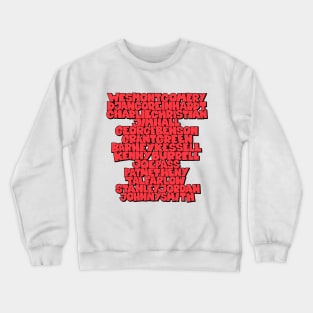 Jazz Legends in Type: The Jazz Guitarists Crewneck Sweatshirt